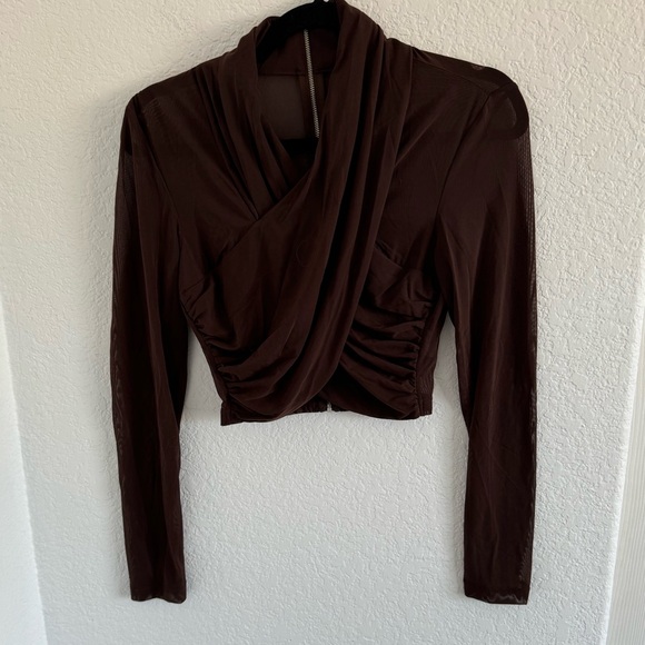 Revolve Bardot Aliyah Top Going Out Top Mesh - Picture 3 of 5